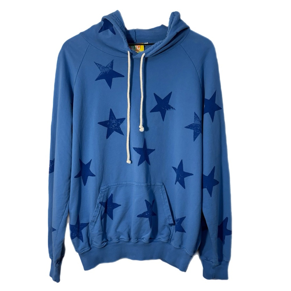 Big Bud Press Blue Hoodie with Dark Blue Stars